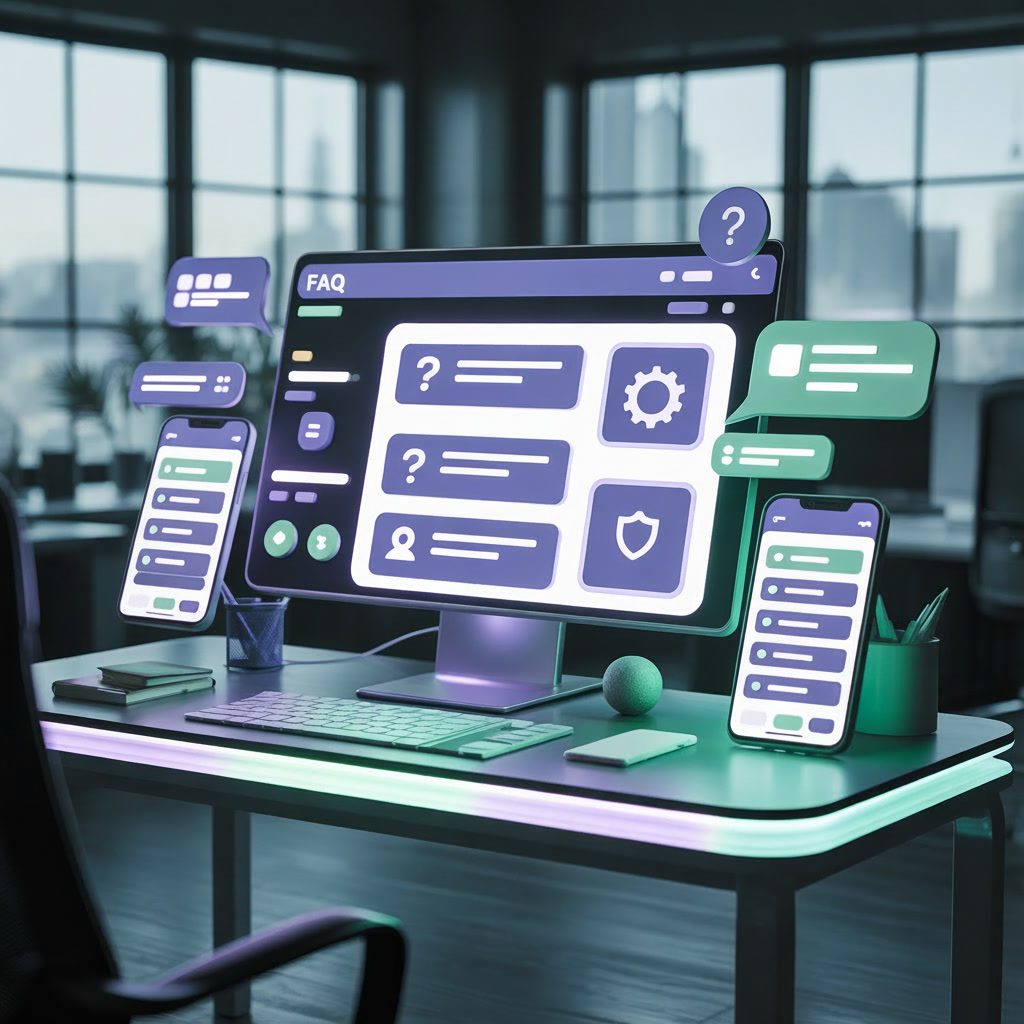 Illustration of frequently asked questions about AI companionship